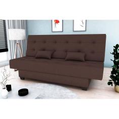 Sofá Cama Laila Suede Marrom B256 - Matrix