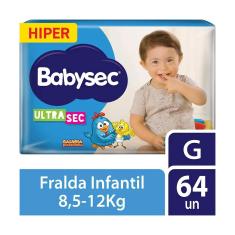 Fralda Babysec Ultrasec Galinha Pintadinha Hiper G 64 Unidades