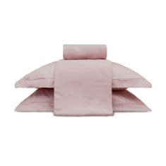Jogo de Cama Casal 300Fios 100%Algodão Appel Treccenti Rosa Secrets 4Pçs