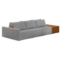 Sofá Ilha 3 Lugares Living 372cm Modulado para Sala Lary Bouclê K01 - D`Rossi