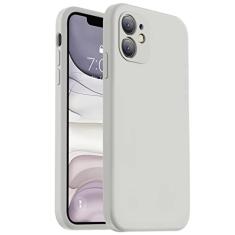 Vooii Capa compatível com iPhone 11, silicone líquido atualizado com [bordas planas] [proteção da câmera] [forro de microfibra macio antiarranhões] capa de celular para iPhone 11 de 6,1 polegadas