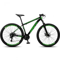 Bicicleta Aro 29 Dropp Sw 24 Vel Câmbio Shimano Quadro Alumínio Mtb Preto+verde 21 Preto+verde