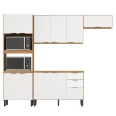 Cozinha Modulada Composição Fmt004 Firenze 4 Peças Amêndola Branco - Demóbile Amêndola Branco