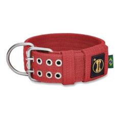 Coleira Cachorro Grande Forte Coleira Amorosso Cor Vermelho, G