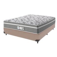 Cama Box e Colchão Evolution Molas Ensacadas Viúvo Probel, Bege