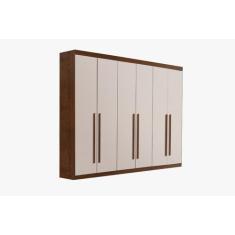 Guarda roupa casal uberaba  6 portas de abrir 4 gavetas 100% mdf - VAL