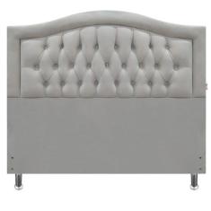 Cabeceira Casal 140 Cama Box Sophia Provençal Bege Suede Com Pés RBL