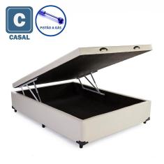 Cama Box Baú Casal com Pistão a gás - 138x188