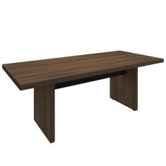 Mesa De Reunião 204cm Tamburato Executiva A06 Marrom-preto - Mpozenato