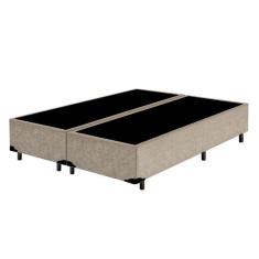 Cama Box Queen Bipartido Principe Das Camas Suede Bege 158x198x40