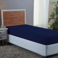 Lençol de Solteiro 1 Peça Com Elástico Premium Percal de Microfibra 400 Fios Liso