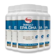 Kit 5 Ômega 3 EPA DHA Vitafor 120 Cápsulas