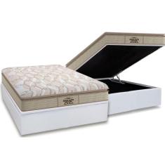 Cama Box Baú Casal: Colchão Ortopédico Probel D33 / Ag65 Extreme Pillow Top + Base White(138X188)