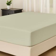 Lençol King Avulso C/ Elástico Percal 180 Fios - RAFALORO, Palha