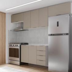 Cozinha Modulada 4 Peças sem Tampo sem Rodapé 3 Aéreos e 1 Balcão Ipan