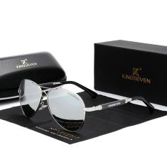 Óculos de Sol Masculino Aviador Estilo Militar Kingseven Polarizados