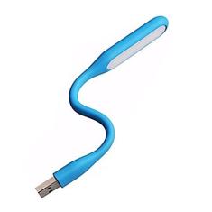Mini Luminária de 5 Led USB Flexível Portátil Azul Aliseu