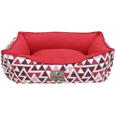 Cama Barcelona Vermelha para Cães e Gatos - Tam. P