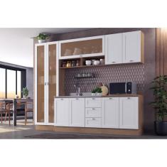 Armário de Cozinha Completo Ditália Denver s/ tampo Rv/BrD10