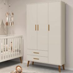 Guarda Roupa Infantil 3 Portas Isis Areia