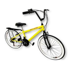 Bicicleta mtb com bagageiro 18 marchas aro 26 mod montadinha