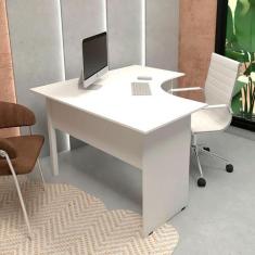 Mesa Escrivaninha em L 120cm x 60cm Pés Painel F5 Office - F5 Office G