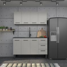 Armário Aéreo de Cozinha em Aço 150cm 3 Portas Juno - Cozimax