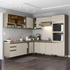 Cozinha Completa De 11 Peças Com Aéreo De Vidro E Torre Quente évelin 