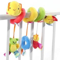 Móbile Centopeia Espiral Bebe Carrinho Com Chocalho Diversao Cor Amare