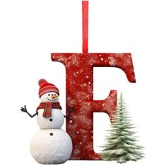 26 enfeites de letras, decoração de árvore de Natal, carta de Natal, pingente de pendurar para árvore de Natal, letras do alfabeto para árvore de Natal, artesanato faça você mesmo, enfeites de Natal