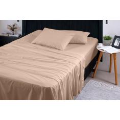 Lençol Casal 3 Peças Percal 400 Fios 100% Algodão - Out Casa Confecçõe