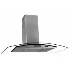 Coifa de Parede Vidro Curvo Terim 90 cm Inox 220V