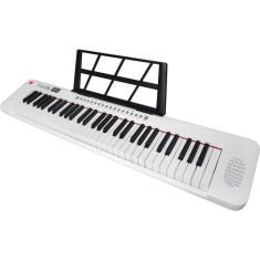 Teclado Musical Portátil 61 Teclas Rhythmic 50WH Branco