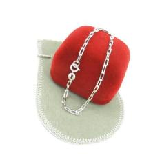 Pulseira Masculina 20cm 3mm Prata PL444C - Wnbijouterias