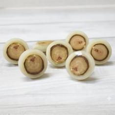 ARTISNO Puxadores de gaveta de madeira de resina: puxadores de armário exclusivos, puxadores de resina redondos - conjunto de 6 (branco)