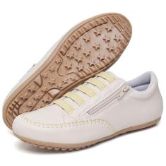 Tenis Feminino Calce Facil Mocatenis Confortavel 2060 - Schenker, Bege