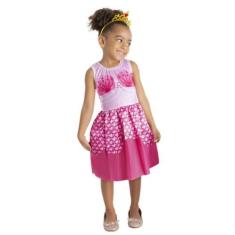 Fantasia de Sereia Infantil Menina Vestido Pink - Fantasias Carol FSP,