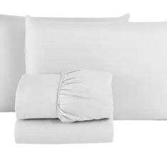 Jogo De Lençol Casal Padrão 04 Pcs Micro Fibra Lisas Premium
