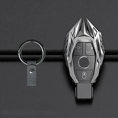 TPHJRM Tampa da chave da caixa da chave do carro em liga de zinco, adequado para Mercedes Benz W203 W210 W211 W124 W202 W204 AMG Acessórios