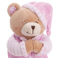 Pelúcia Ursinho que Reza Anjinho da Guarda - Rosa