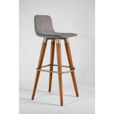 Kit 3 Banquetas Alta para Balcão Bancada área Gourmet Cozinha Tecido Cinza