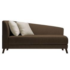 Recamier Heitor 185cm Suede Cor Marrom/bege