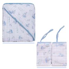 Pano de boca + Toalha de banho Bebe Soft Macia Menina Menino - Incomfr