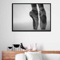 Quadro Decorativo Fotografia Sapatilha De Ballet 45X34Cm - Quadros On-