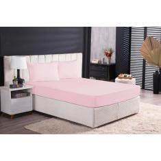 Jogo de Cama Box QUEEN SIZE 200 fios 3 peças Percal 100% Algodão - LF 