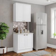 Cozinha Compacta 2 Peças 100% Mdf com Tampo Americana - Henn