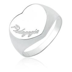 Anel De Formatura Pedagogia Coração Prata Pura 950 A502 - MAEHLER JOIA