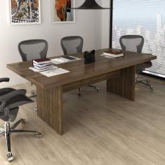 Mesa de Reunião para Ecritório 200cm ME4119 Tecnomóbili, Nogal