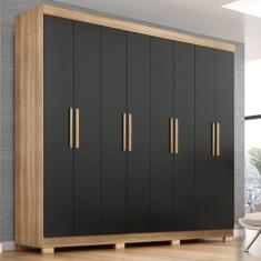 Guarda Roupa Casal Lisboa 8 Portas 4 Gavs Com Pés - Tonielque Móveis, 