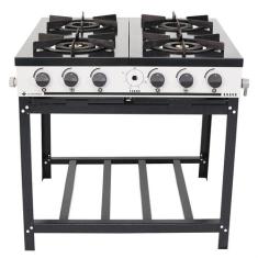 Fogão Industrial Gás Baixa Pressão Bravo 4 Bocas Br4b Venâncio - VENAN